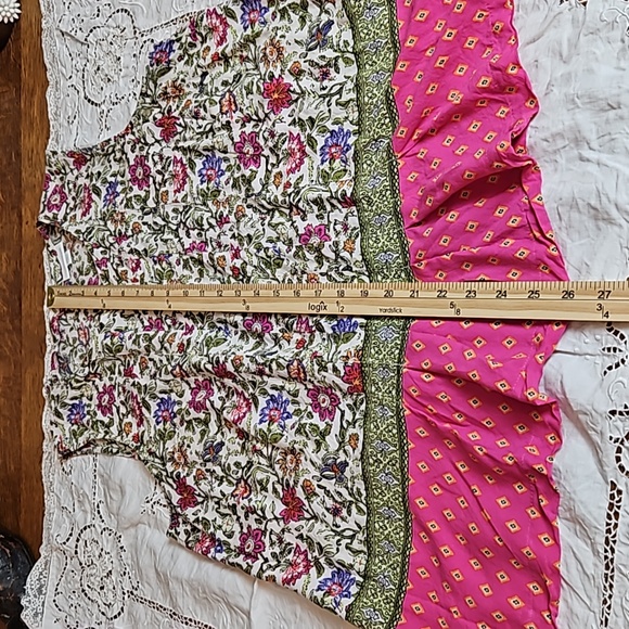 J. Jill Sleeveless Pleated Front Peplum Floral Print Blouse - Picture 10 of 11